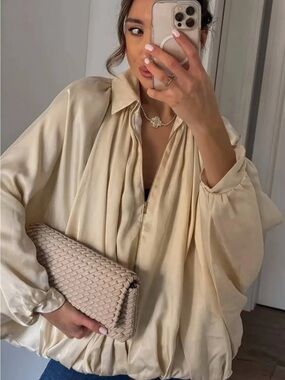 Bubble Hem Khaki Jacket